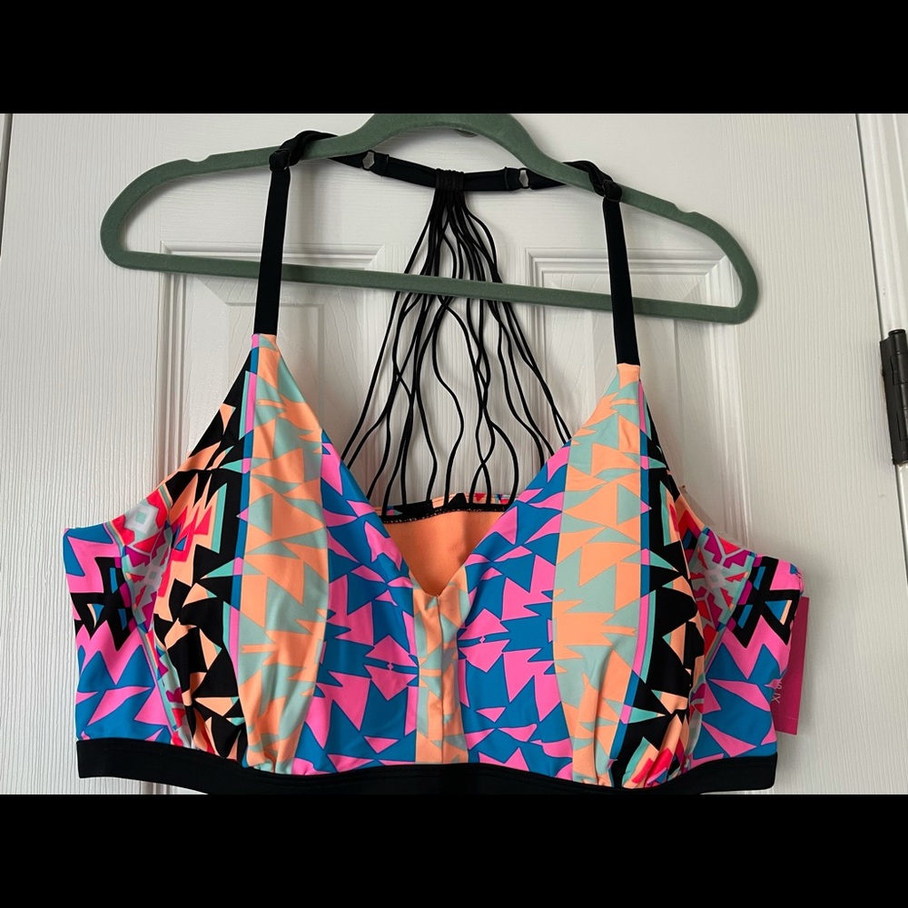 Neon tribal print bikini